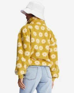 Best Pirce ⭐ Billabong Time Off Half-Zip Fleece Pullover DESERT CLAY 👏 -Womens-clothing Shop j6413bti billabongw ylf0 bck1 1
