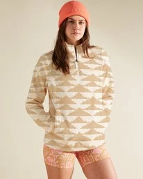 Wholesale 👍 Billabong A/Div Boundary Mock Half-Zip Pullover ANTIQUE WHITE ✔️