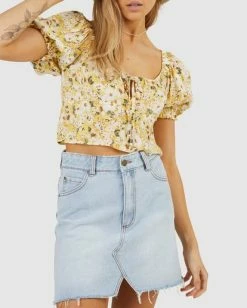 Best Sale 🎁 Billabong So Lucky Denim Mini 👗 Skirt AGED INDIGO ⌛ -Womens-clothing Shop ubjdk00100 billabongw agi dtl1 1