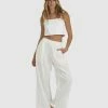 Deals 👏 Billabong Follow Me High-Rise Elastic-Waist Pants SALT CRYSTAL 🌟 -Womens-clothing Shop ubjnp00116 billabongw wht frt1