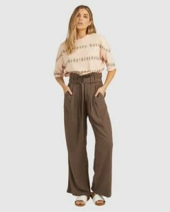 Best reviews of 🥰 Billabong Sand Wash Straight-Leg Pants TOBACCO 🔔 -Womens-clothing Shop ubjnp00119 billabongw tob frt2 1