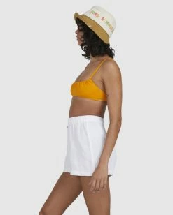 Buy ⭐ Billabong 🌞 Summer Breeze Elastic Waist Shorts WHITE 👏 -Womens-clothing Shop ubjns00143 billabongw wht sd1 1