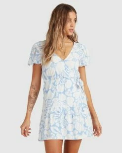 Best deal 🔔 Billabong Beyond Blue Wrap 👗 Dress SWEET BLUE ⌛ -Womens-clothing Shop ubjwd00164 billabongw bka0 frt2 1