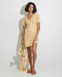 Hot Sale ๐ฅ Billabong Sunlit Wrap ๐ Dress YELLOW ๐ฏ 3 Hot Sale ๐ฅ Billabong Sunlit Wrap ๐ Dress YELLOW ๐ฏ