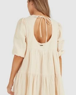 Budget 🔥 Billabong Valentine Tiered Mini 👗 Dress SALT CRYSTAL 🔥 -Womens-clothing Shop ubjwd00171 billabongw scs dtl1 1