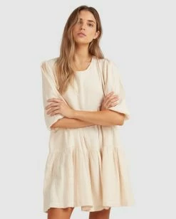 Budget 🔥 Billabong Valentine Tiered Mini 👗 Dress SALT CRYSTAL 🔥 -Womens-clothing Shop ubjwd00171 billabongw scs frt2 1