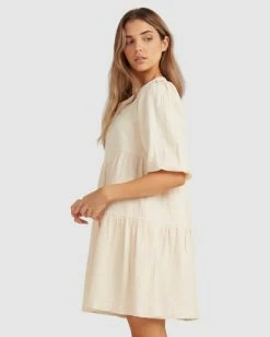 Budget 🔥 Billabong Valentine Tiered Mini 👗 Dress SALT CRYSTAL 🔥 -Womens-clothing Shop ubjwd00171 billabongw scs sd1 1