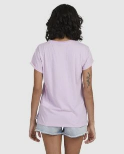 Top 10 🎉 Billabong One Wave Burnout T-Shirt ORCHID 🎉 -Womens-clothing Shop ubjzt00165 billabongw orc bck1 1