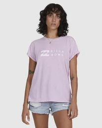 Top 10 🎉 Billabong One Wave Burnout T-Shirt ORCHID 🎉