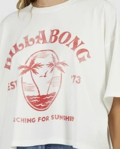 Flash Sale β Billabong Sunshine Life Cropped Boyfriend Graphic T-Shirt WHITE π 21 Flash Sale β Billabong Sunshine Life Cropped Boyfriend Graphic T-Shirt WHITE π -Womens-clothing Shop ubjzt00231 billabongw wht dtl1 1