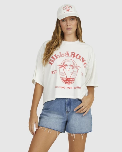 Flash Sale β Billabong Sunshine Life Cropped Boyfriend Graphic T-Shirt WHITE π 9 Flash Sale β Billabong Sunshine Life Cropped Boyfriend Graphic T-Shirt WHITE π - Image 7